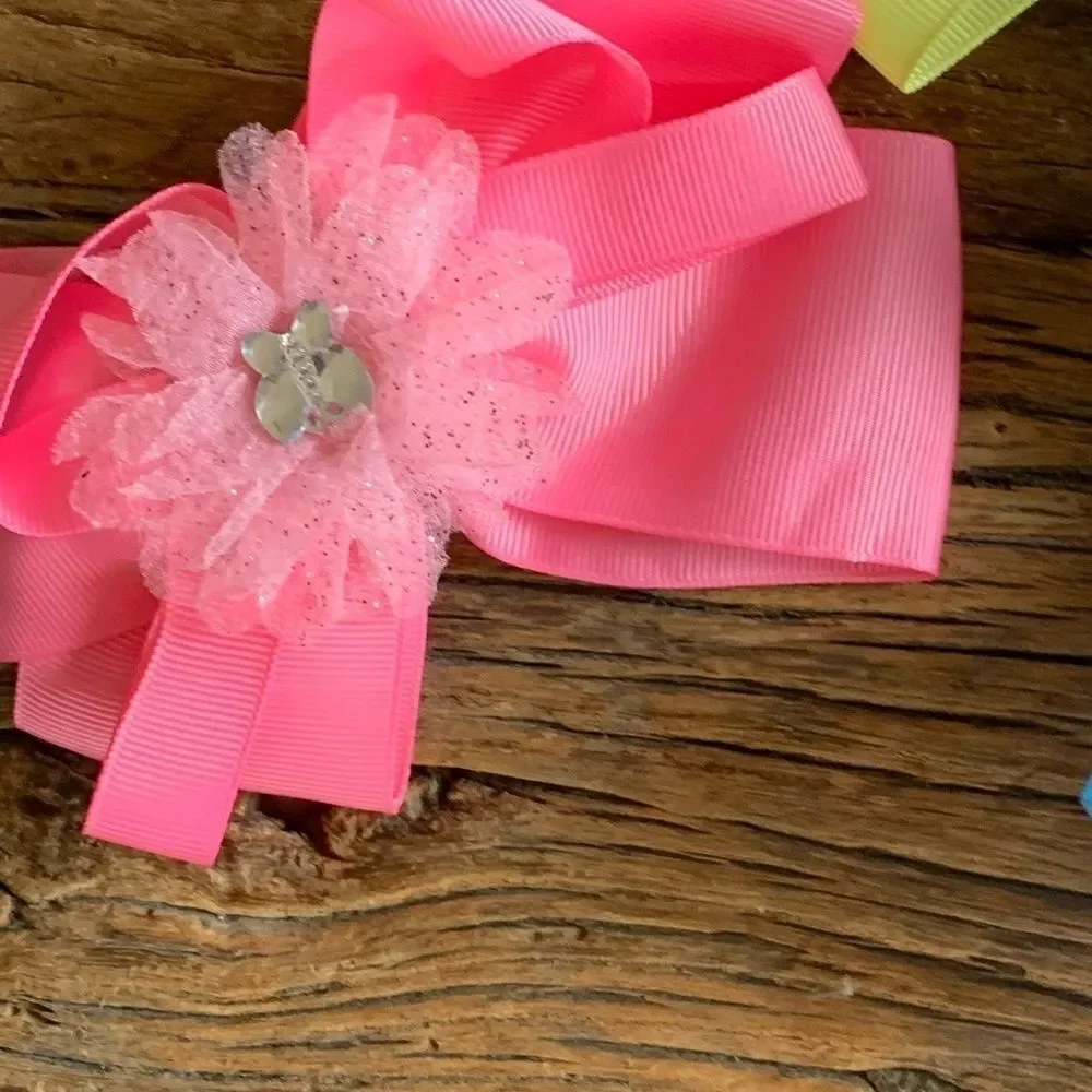 Oversized girl  baby hair bows 5 pc bundle
